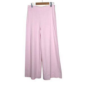 Sezane Pink 91% Viscose  High Rise Extra Wide Leg Trousers Size 38 (US 6)
